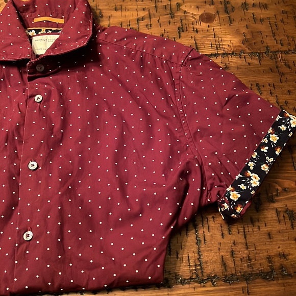 Denim & Flower Short Sleeve Dress shirt size M - Picture 4 of 6